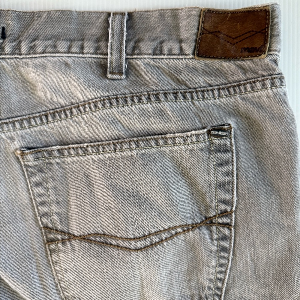 Mavi Jeans Mens 38x32 Stone Gray Matt Relaxed Straight Leg Distressed‎ - Picture 5 of 13